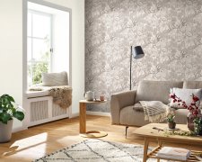 Vliesová tapeta jednobarevná bílá (0,53 x 10,05 m) / Vliesové tapety na zeď Liverna 555820 Rasch