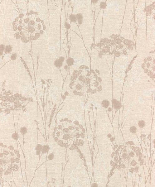 Vliesová tapeta béžové a krémové rostliny (0,53 x 10,05 m) / Vliesové tapety na zeď My Moments 320503 Rasch