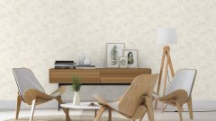 Vliesová tapeta bílé a krémové rostliny (0,53 x 10,05 m) / Vliesové tapety na zeď My Moments 320510 Rasch