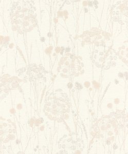 Vliesová tapeta bílé a krémové rostliny (0,53 x 10,05 m) / Vliesové tapety na zeď My Moments 320510 Rasch