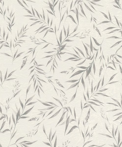 Vliesová tapeta šedá, stříbrná, tráva (0,53 x 10,05 m) / Vliesové tapety na zeď My Moments 320701 Rasch