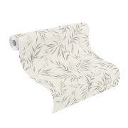 Vliesová tapeta šedá, stříbrná, tráva (0,53 x 10,05 m) / Vliesové tapety na zeď My Moments 320701 Rasch