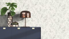 Vliesová tapeta zelená, bílá, tráva (0,53 x 10,05 m) / Vliesové tapety na zeď My Moments 320718 Rasch