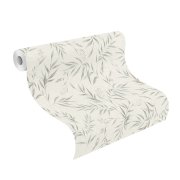 Vliesová tapeta zelená, bílá, tráva (0,53 x 10,05 m) / Vliesové tapety na zeď My Moments 320718 Rasch