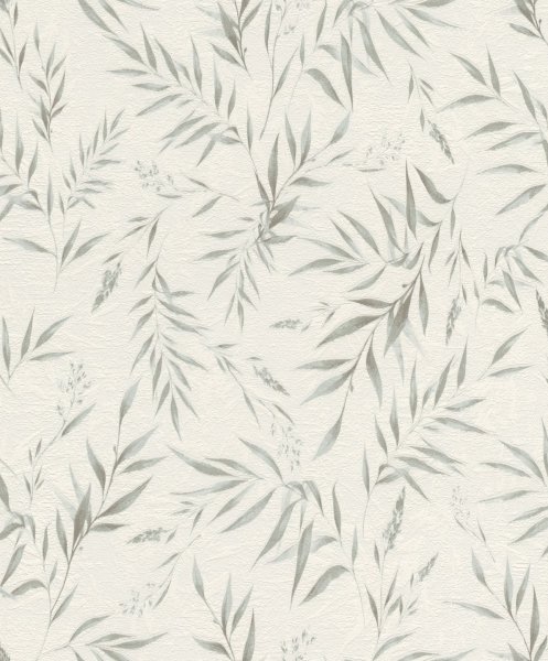 Vliesová tapeta zelená, bílá, tráva (0,53 x 10,05 m) / Vliesové tapety na zeď My Moments 320718 Rasch