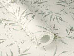 Vliesová tapeta zelená, bílá, tráva (0,53 x 10,05 m) / Vliesové tapety na zeď My Moments 320718 Rasch