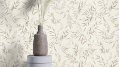 Vliesová tapeta béžová, zlatá, tráva (0,53 x 10,05 m) / Vliesové tapety na zeď My Moments 320725 Rasch