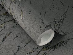 Vliesová tapeta černá, zlatá, šedá, mramor (0,53 x 10,05 m) / Vliesové tapety na zeď My Moments 320923 Rasch