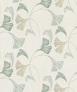 Vliesová tapeta zelená, bílá, rostlinný vzor (0,53 x 10,05 m) / Vliesové tapety na zeď My Moments 581508 Rasch