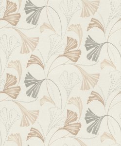 Vliesová tapeta hnědá, béžová, šedá, rostlinný vzor (0,53 x 10,05 m) / Vliesové tapety na zeď My Moments 581515 Rasch
