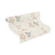 Vliesová tapeta hnědá, béžová, šedá, rostlinný vzor (0,53 x 10,05 m) / Vliesové tapety na zeď My Moments 581515 Rasch