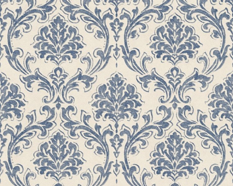 Vliesová tapeta 33539-4 modrá barokní / Tapety na zeď 335394 New Look (0,53 x 10,05 m) A.S.Création