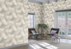 Vliesová tapeta šedá, krémová - vějíře 659757 / Tapety na zeď Incanto (0,53 x 10,05 m) Rasch