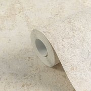 Rustikální jemně strukturovaná vliesová tapeta se vzorem omítky, betonu, kamene, kombinace barev béžová, krémová, metalická - kolekce Hot Spots - německý výrobce A.S.Création