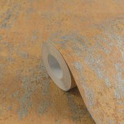 Jemně strukturovaná vliesová tapeta v idustriálním stylu se vzorem omítky, betonu, kamene, kombinace barev hnědá, šedá, metalická, měděná, rezavá - kolekce Hot Spots - německý výrobce A.S.Création