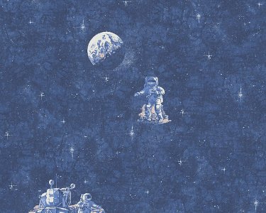 Dětská papírová tapeta 30489-1 modrá, vesmír / Papírové tapety pro děti 304891 Boys and Girls 6 (0,53 x 10,05 m) A.S.Création