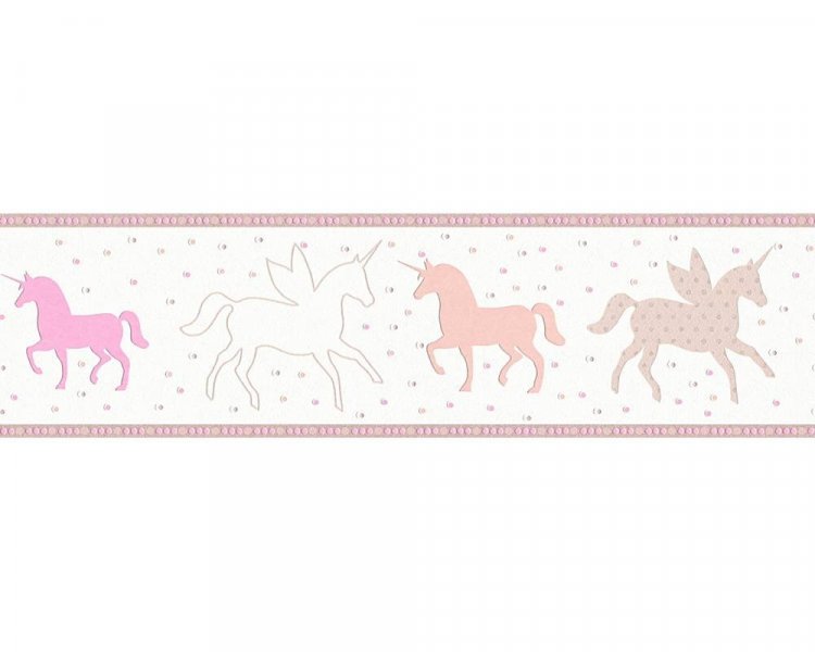 Dětská vliesová tapeta bordura 35705-1 růžoví koníci / Tapety bordury na zeď 357051 Esprit Kids 5 (0,17 x 5,00 m) A.S.Création