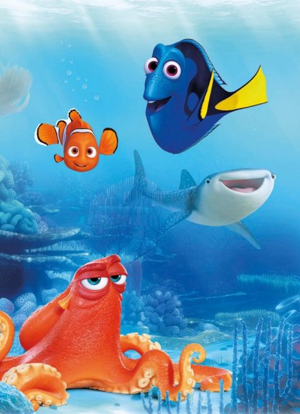 Dětská fototapeta Dory a přátelé 4-446 Disney / Obrazové tapety a fototapety na zeď Komar (184 x 254 cm)