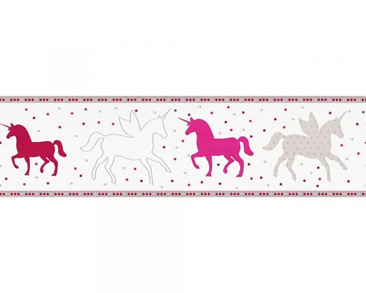 Dětská tapeta bordura 35705-2 růžoví koníci / Vliesové bordury tapety pro děti 357052 Esprit Kids 5 (0,17 x 5,00 m) A.S.Création