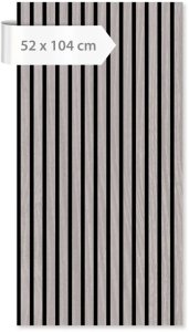 Akustický lamelový panel dřevo, šedá dubová dýha, 52 x 104 cm / Modular Wall 136704  A.S.Création