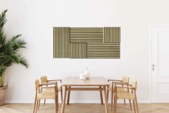 Akustický lamelový panel pravé dřevo, střední dubová dýha na filcovém podkladu, rozměr 104 x 52 cm z kolekce Modular Wall A.S.Création - DD136700