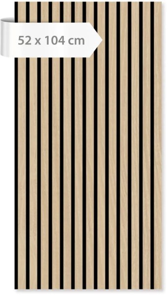 Akustický lamelový panel dřevo, střední dubová dýha, 52 x 104 cm / Modular Wall 136700 A.S.Création