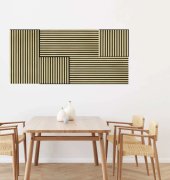 Akustický lamelový panel pravé dřevo, střední dubová dýha na filcovém podkladu, rozměr 104 x 52 cm z kolekce Modular Wall A.S.Création - DD136700