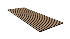 Akustický lamelový panel pravé dřevo, tmavá dubová dýha na filcovém podkladu, rozměr 104 x 52 cm z kolekce Modular Wall A.S.Création - DD136706