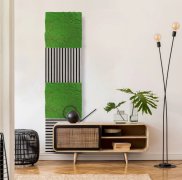 Akustický panel umělé rostliny a motiv mechu na filcovém podkladu, rozměr 52 x 52 cm z kolekce Modular Wall A.S.Création - DD136683