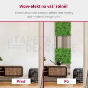 Akustický panel umělé rostliny a motiv mechu na filcovém podkladu, rozměr 52 x 52 cm z kolekce Modular Wall A.S.Création - DD136683