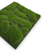 Hedvábně lesklý akustický panel v hedvábném lesku na povrchu, umělé rostliny a motiv mechu na filcovém podkladu, rozměr 52 x 52 cm z kolekce Modular Wall A.S.Création - DD136684
