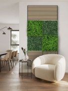 Akustický panel, dokonalá napodobenina živých rostlin na filcovém podkladu, rozměr 52 x 52 cm z kolekce Modular Wall A.S.Création - DD136687