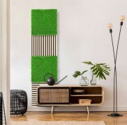 Akustický panel zelené rostliny, imitace živých rostlin na filcovém podkladu, rozměr 52 x 52 cm z kolekce Modular Wall A.S.Création - DD136690