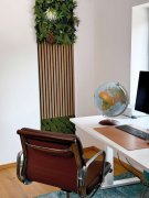 Akustický panel zelené květy a rostliny, imitace živých rostlin na filcovém podkladu, rozměr 52 x 52 cm z kolekce Modular Wall A.S.Création - DD136692