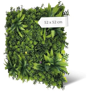 Akustický panel zelené květiny a rostliny, věrná imitace, 52 x 52 cm / Modular Wall 136693 A.S.Création