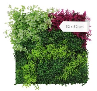 Akustický panel zelené a červené květiny a rostliny, věrná imitace, 52 x 52 cm / Modular Wall 136694 A.S.Création