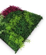 Akustický panel zelené a červené květy a rostliny, imitace živých rostlin na filcovém podkladu, rozměr 52 x 52 cm z kolekce Modular Wall A.S.Création - DD136694
