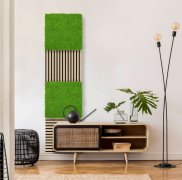 Akustický panel mech a zelené rostliny, imitace živých rostlin na filcovém podkladu, rozměr 52 x 52 cm z kolekce Modular Wall A.S.Création - DD136696
