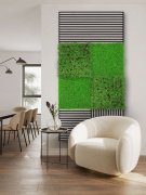 Akustický panel, dokonalá napodobenina živých rostlin na filcovém podkladu, rozměr 52 x 52 cm z kolekce Modular Wall A.S.Création - DD136680