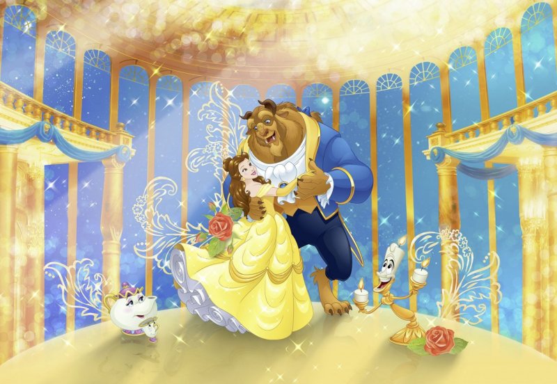 Dětská fototapeta Kráska a zvíře 8-4022 Beauty and the Beast Disney / Obrazové tapety a fototapety na zeď Komar (368 x 254 cm)