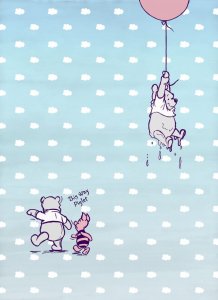 Dětská fototapeta Medvídek Pú, Prasátko, balón 4-4025 Winnie Pooh Piglet / Obrazové tapety a fototapety na zeď Komar (184 x 254 cm)