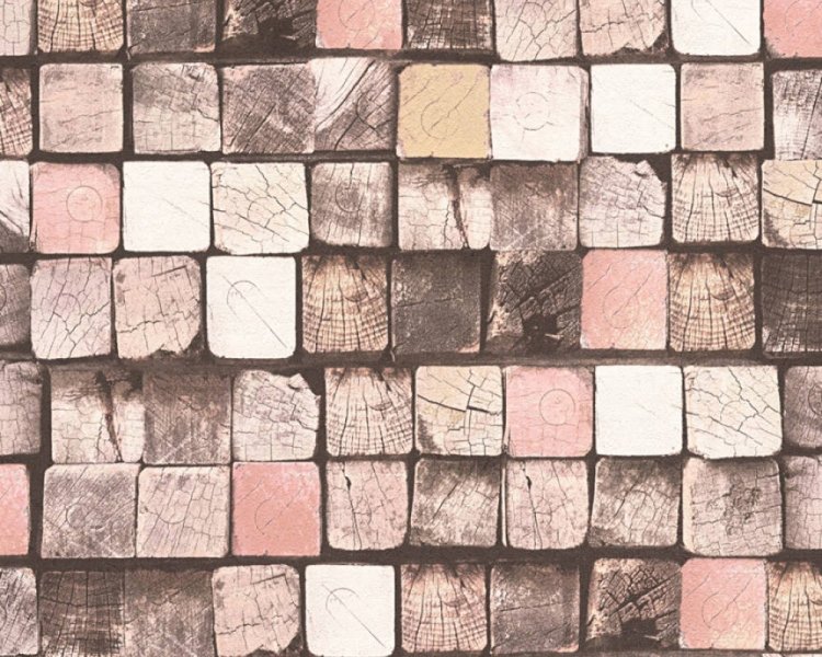 Vliesová tapeta 34452-2 barevné dřevo / Tapety na zeď 344522 Wood´n Stone 2 (0,53 x 10,05 m) A.S.Création