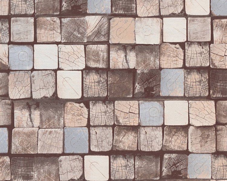 Vliesová tapeta 34452-4 barevné dřevo / Tapety na zeď 344524 Wood´n Stone 2 (0,53 x 10,05 m) A.S.Création