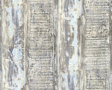 Vliesová tapeta 35413-2 modrá hnědá / Tapety na zeď 354132 Wood´n Stone 2 (0,53 x 10,05 m) A.S.Création