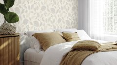 Vliesová tapeta šedá, bílá, béžová, listy (0,53 x 10,05 m) / Vliesové tapety na zeď My Moments 582741 Rasch