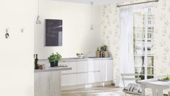 Vliesová tapeta jednobarevná krémová, listy (0,53 x 10,05 m) / Vliesové tapety na zeď My Moments 633368 Rasch