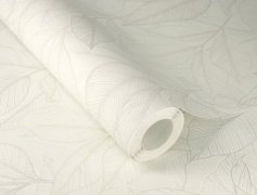 Vliesová tapeta listy, šedá, zelená (0,53 x 10,05 m) / Vliesové tapety na zeď My Moments 700763 Rasch