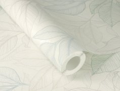 Vliesová tapeta listy, béžová, zelená, tyrkysová (0,53 x 10,05 m) / Vliesové tapety na zeď My Moments 700770 Rasch