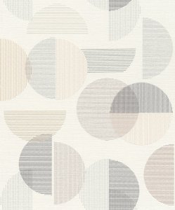 Vliesová tapeta retro geometrická šedá (0,53 x 10,05 m) / Vliesové tapety na zeď My Moments 735956 Rasch
