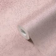 Starorůžová vliesová tapeta listy s leskem - přírodní motiv - vliesová tapeta od A.S.Création